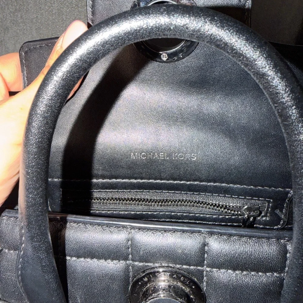 Michael Kors Black Quilted Leather Satchel - Picture 5 of 6